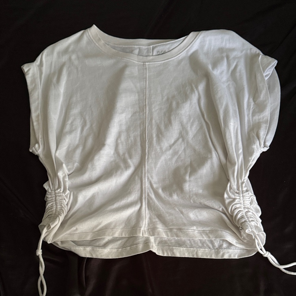 DSG Casual White Drawstring Tee